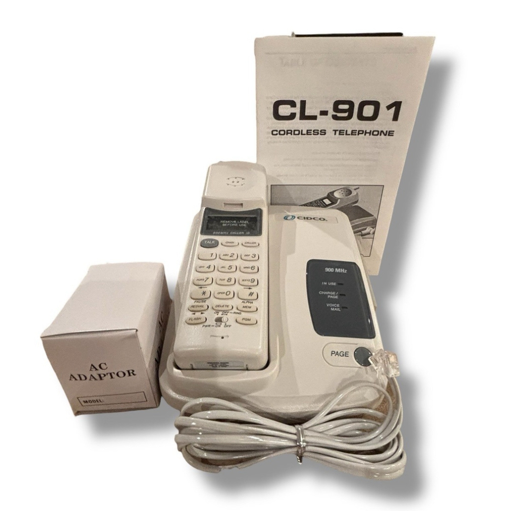 Cidco CL901-01 (QVC Item) Cordless Landline Telephone Caller ID NEW!